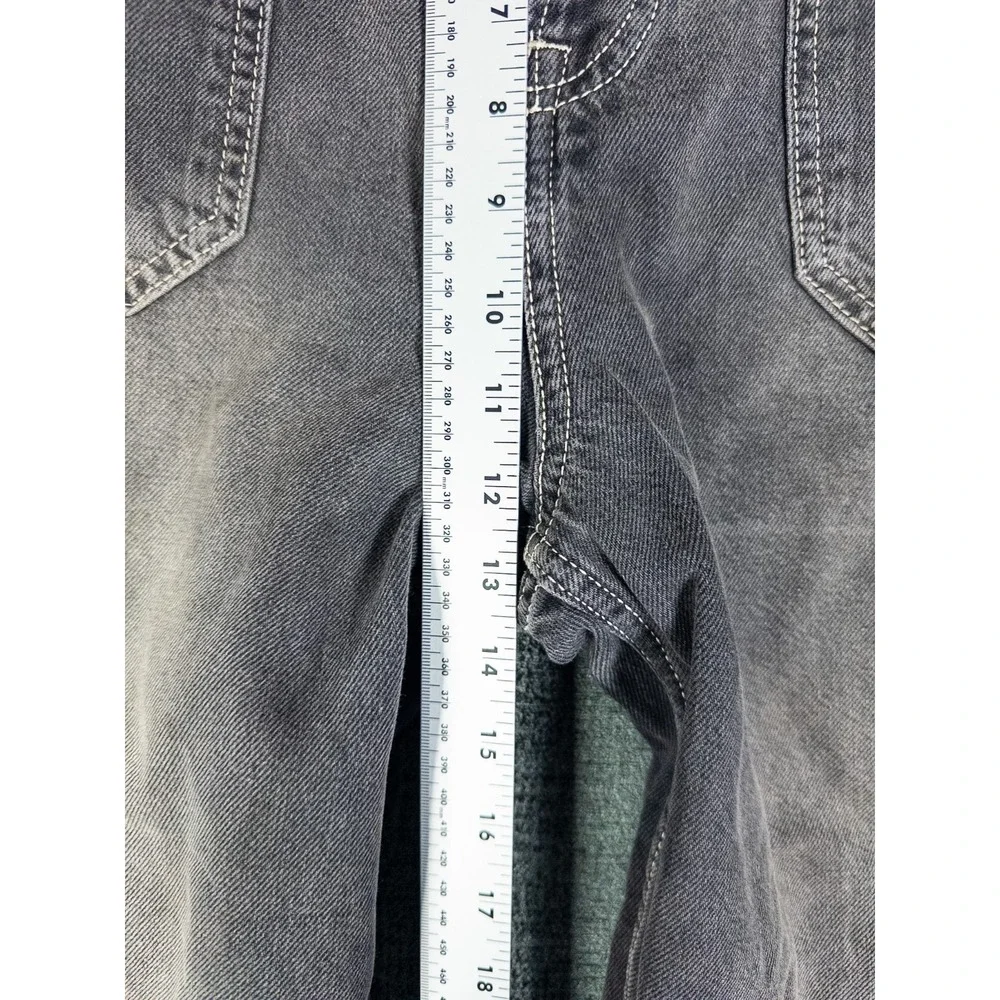 We The Free Palmer Wide Leg Jeans Womens 30 Black Faded Button‎ Fly Patch Boho